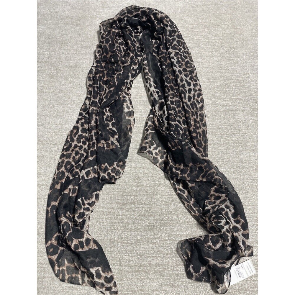 Nordstrom Scarf Shawl Woman's One Size Geometric Brown Leopard